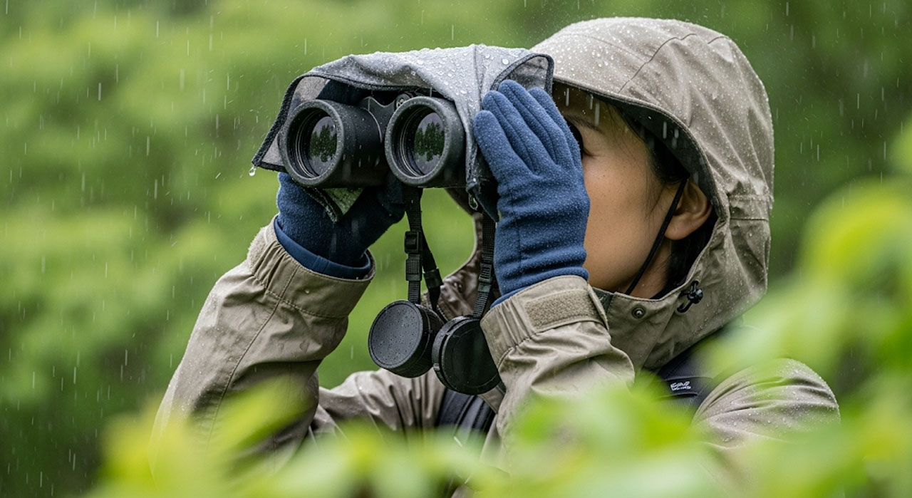 【双眼鏡の雨対策】防水方法や濡れた時の乾かし方までわかりやすく解説
