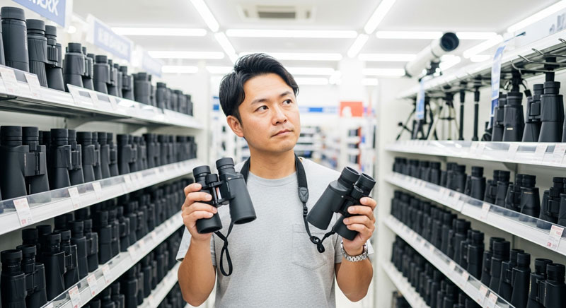 双眼鏡の明るさの数値を比較して選ぶ